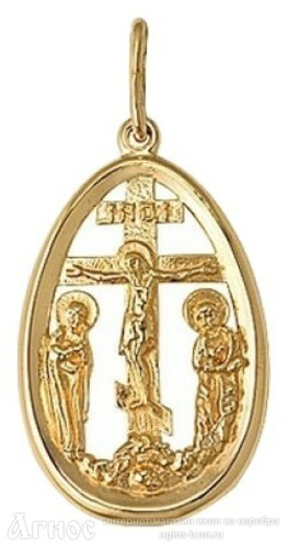 Православный нательный крест осмиконечный из золота, фото 1