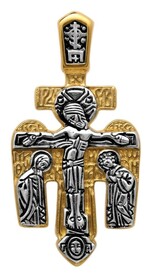 Крест нательный с Распятием и иконой Архангела Михаила