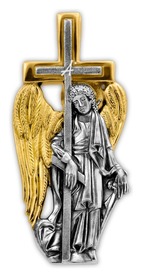 Нательная иконка "Ангел Хранитель, несущий Крест"