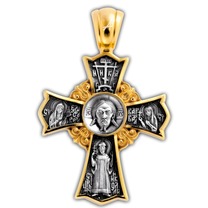 Нательный крест Спас Нерукотворный с иконой