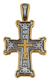 Позолоченный мужской крестик