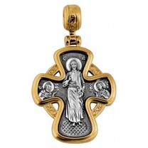 Нательный крест Господь Вседержитель с иконой Богородицы Неупиваемая Чаша