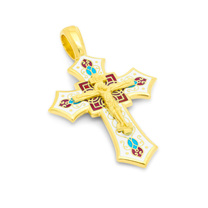 Православный нательный крест Криновидный из серебра