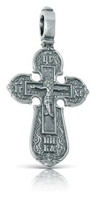 Нательный крест с Распятием и образом Николая Чудотворца