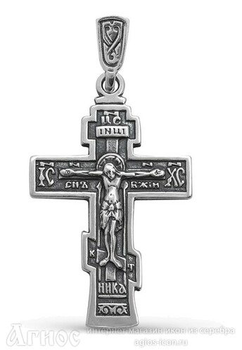 Нательный крест с Распятием и молитвой, фото 1