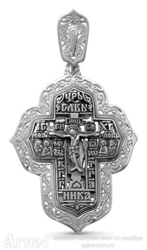 Наперсный крест с Распятием и ликом Николая Чудотворца , фото 1
