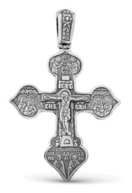 Большой мужской крестик с Распятием и Николаем Чудотворцем