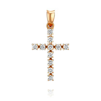 Православный крест с бриллиантами из золота
