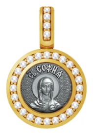 Нательная иконка с образом Софии Римской