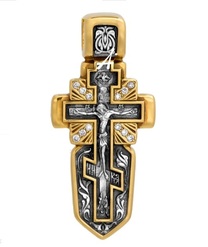 Мужской крест «Распятие с Андреевским крестом. Ангел Хранитель»