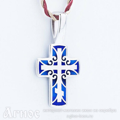 Крест с цветной эмалью "Спаси Господи", фото 1
