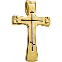 Лаконичный литой крест с позолотой