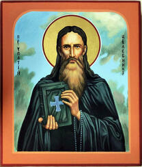 Рукописная икона преподобного Ипатия, целебника Печерского