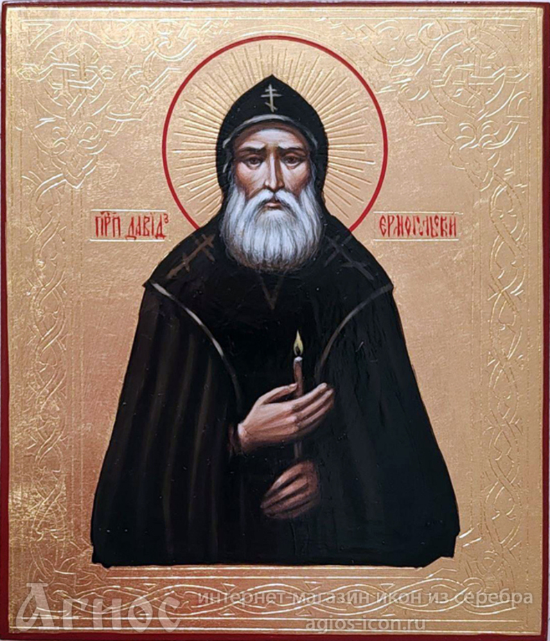 Рукописная икона преподобного Давида Ермопольского, фото 1
