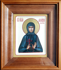 Рукописная икона преподобномученицы Александры Каспаровой