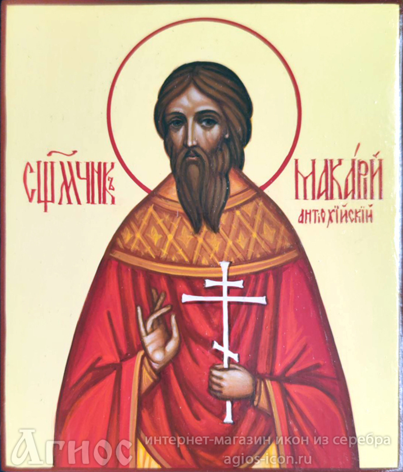 Рукописная икона преподобного Макария Антиохийского, Мавританского, фото 1