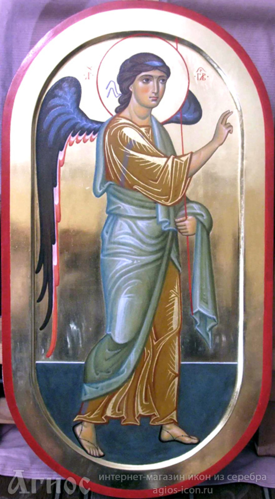 Рукописная икона Архангела Гавриила, фото 1