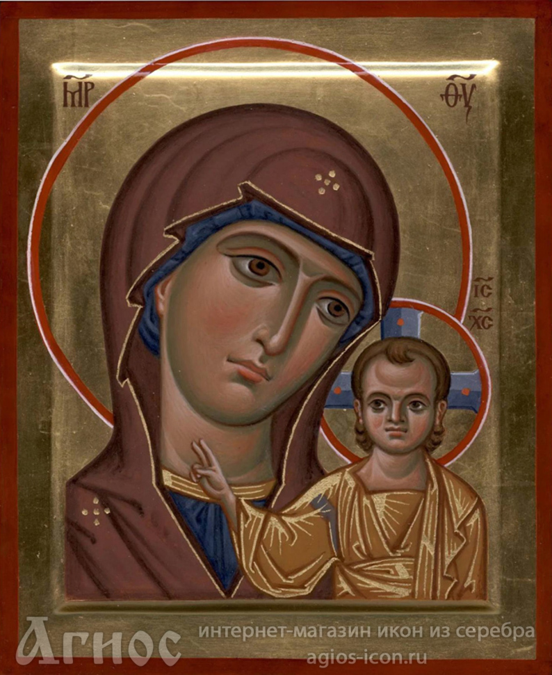 Рукописная икона Богородицы Казанская, фото 1